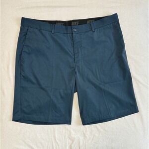 Nike Golf Shorts Mens 38 Navy Blue Dri-FIT Chino Stretch Performance Athletic